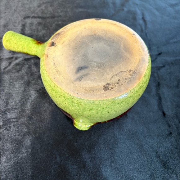 1950s Vallauris Style French Vintage Glazed Ceramic Stone ware Gratin Pot - Picture 6 of 8